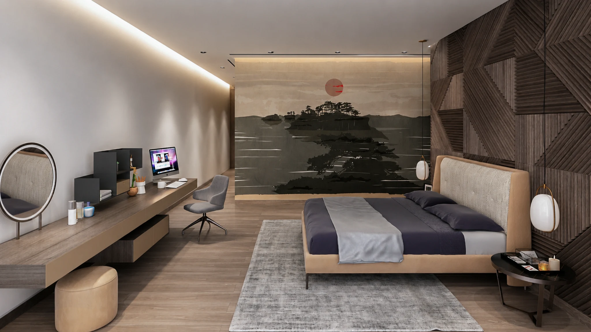 Guest suite — mansion interior in Dubai by Soltis Interiors