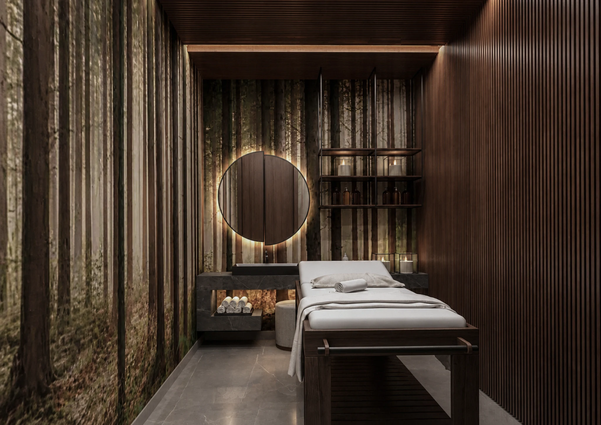 Indoor pool — mansion interior in Dubai by Soltis Interiors