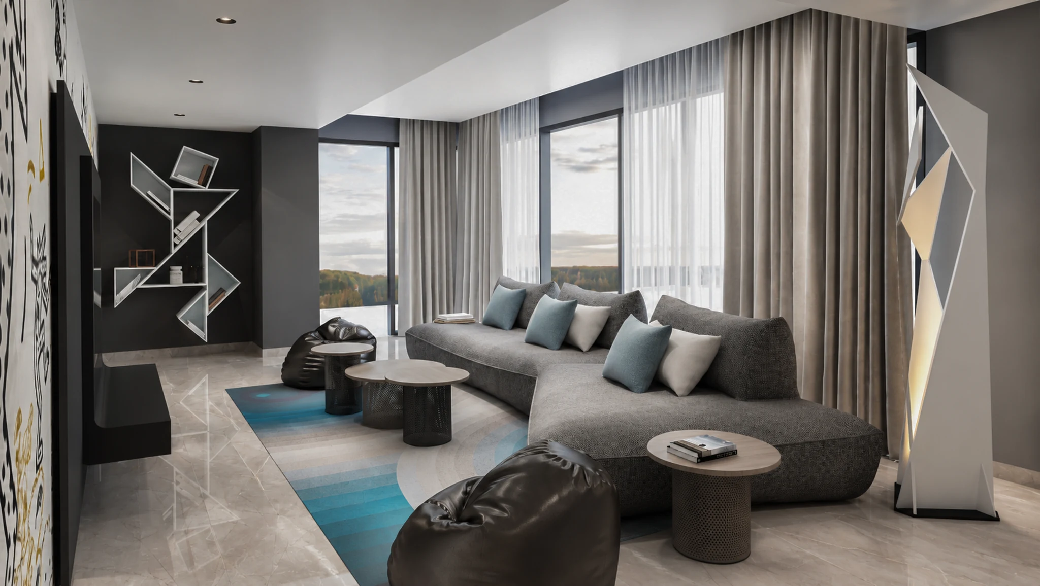 Teen room — mansion interior in Dubai by Soltis Interiors