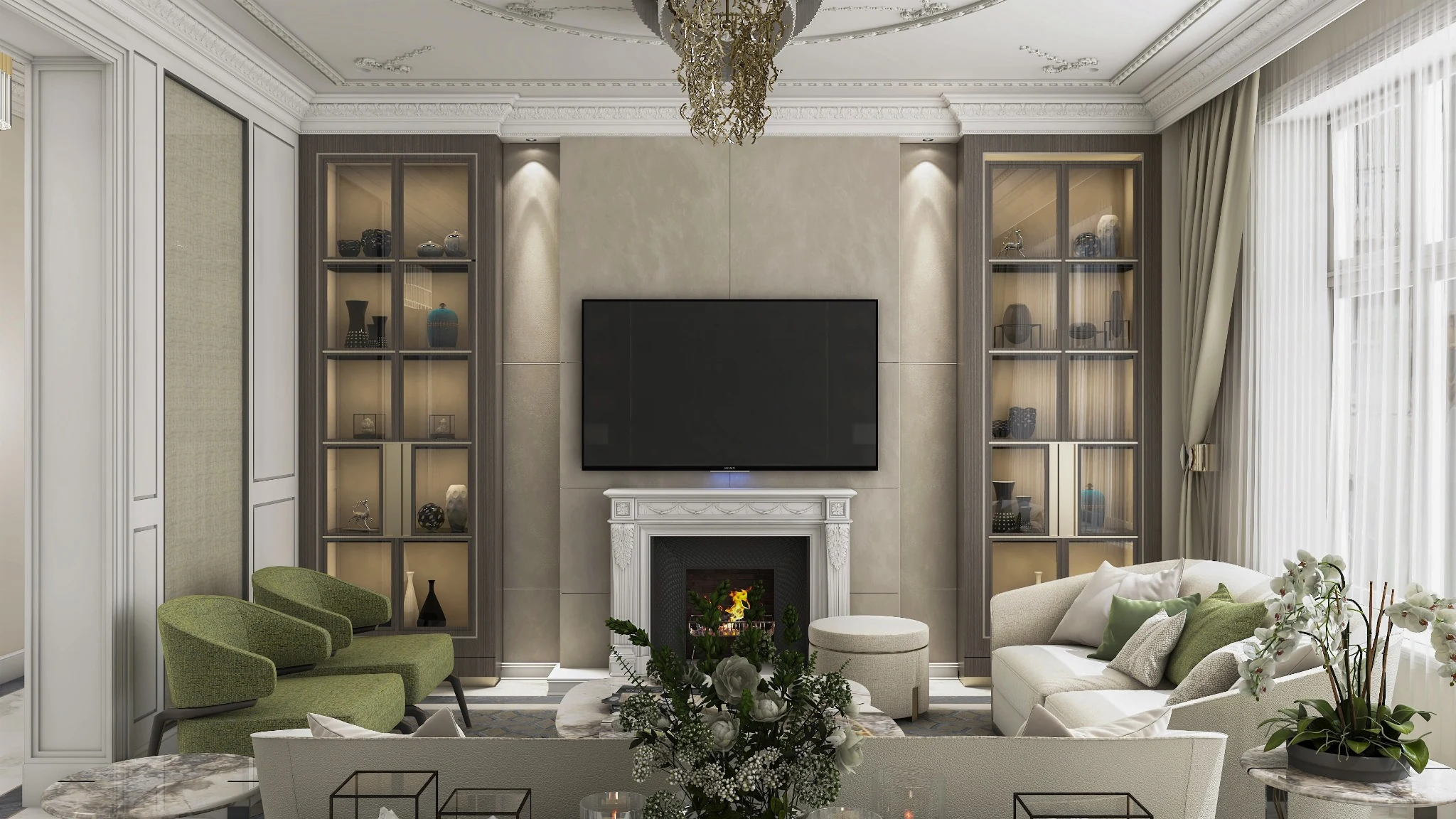 Entry, mosaic passage — apartment interior in London by Soltis Interiors