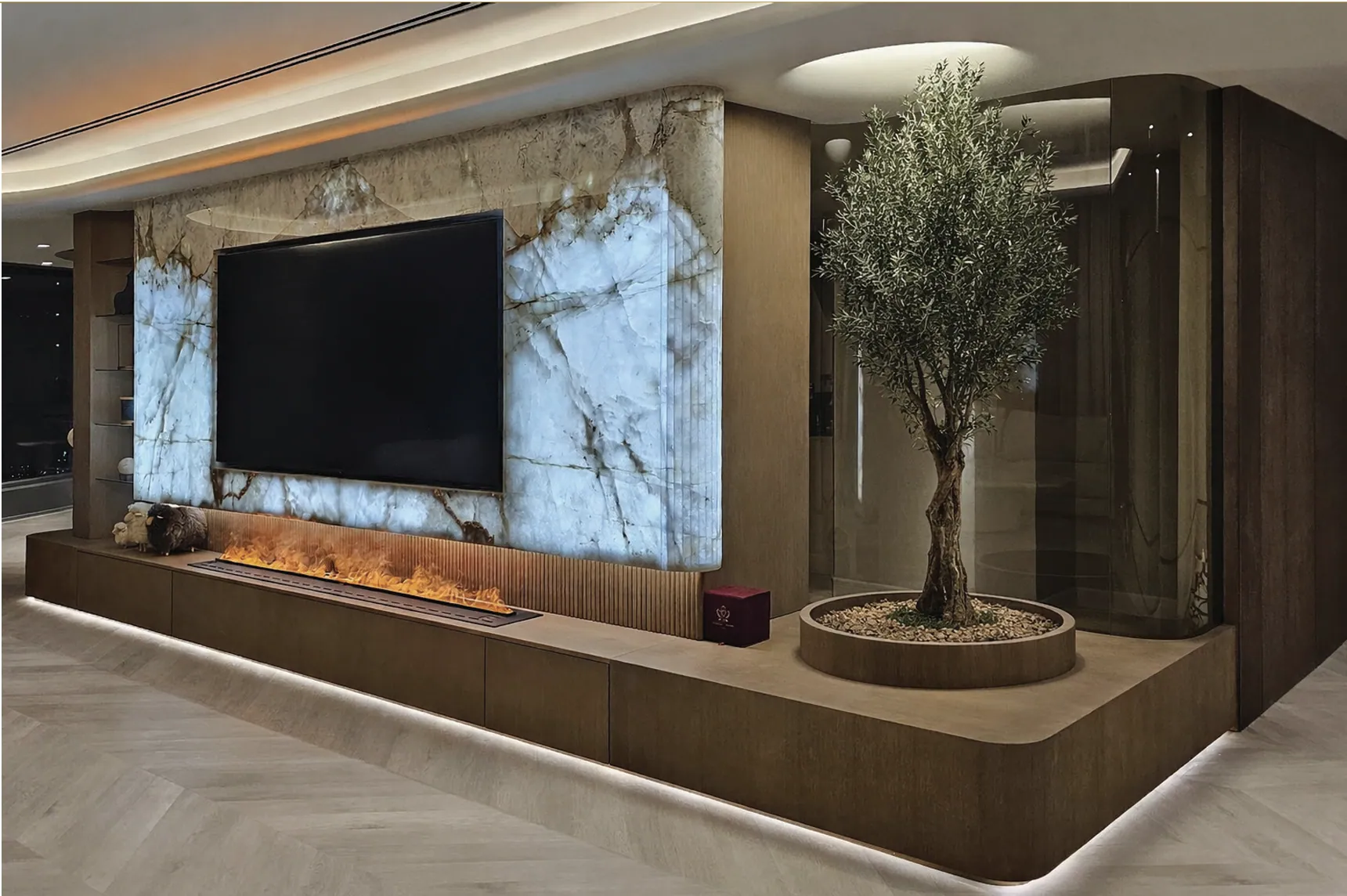 Finished interior, as built by Soltis Interiors