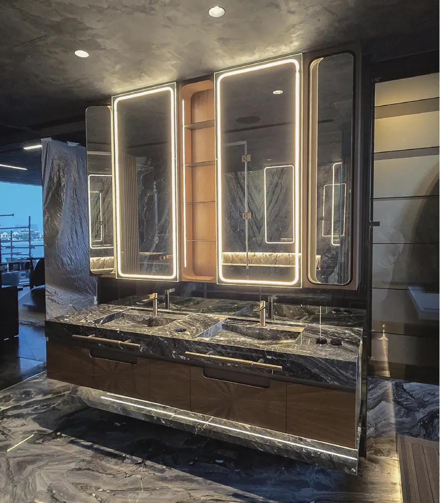 Finished interior, as built by Soltis Interiors